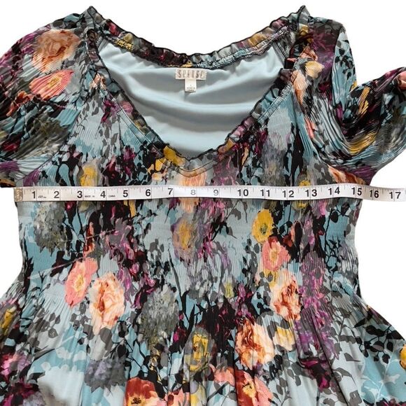 Spense Multicolored Bell Sleeve Dress Sz 6 - Picture 9 of 15